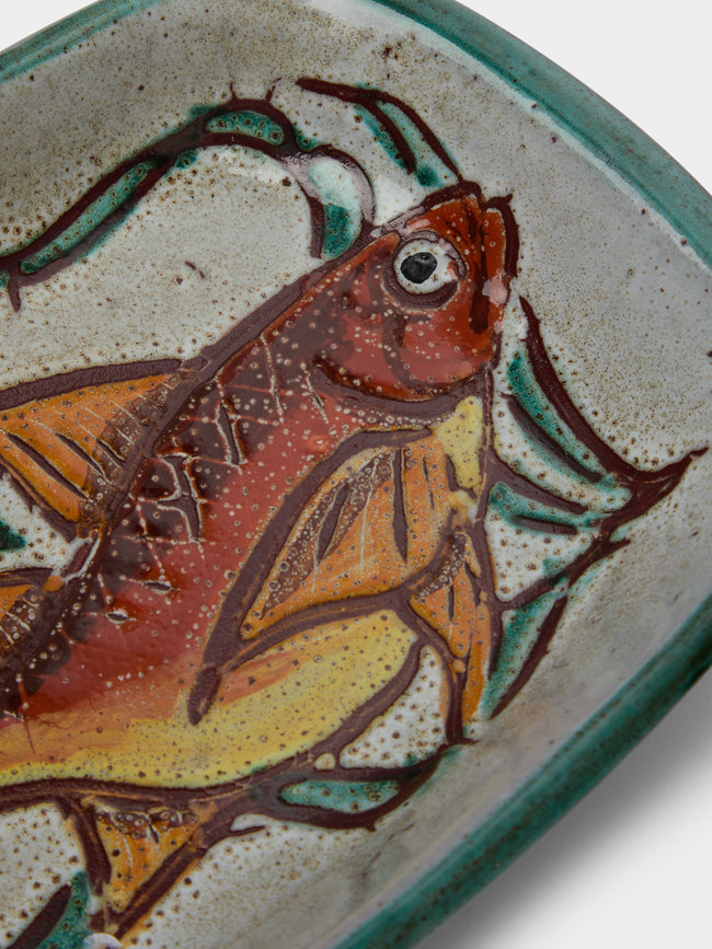 Antique and Vintage - 1950s Vallauris Fish Ceramic Dish -  - ABASK