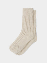 The Elder Statesman - Yosemite Ribbed Cashmere Socks | One Size -  - ABASK - 