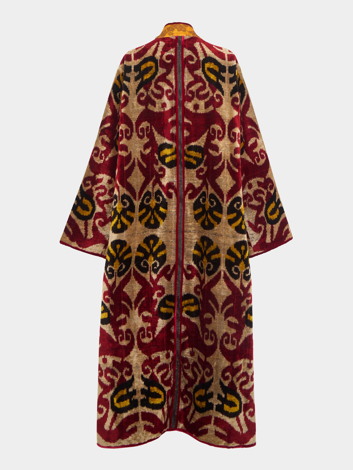 Nazzy Beglari - Hand-Loomed Ikat Velvet Reversible Robe  | One Size -  - ABASK