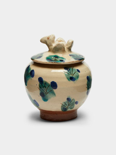 Anut - Leaves Hand-Painted Ceramic Jam Jar -  - ABASK - 