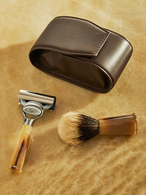 Lorenzi Milano - Zebu Horn Travel Shaving Set -  - ABASK