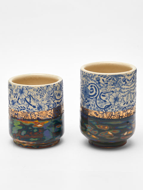 The Village Potter x Roberto Lugo - Edition 119 and 121 Ceramic Cups (Set of 2) -  - ABASK - 