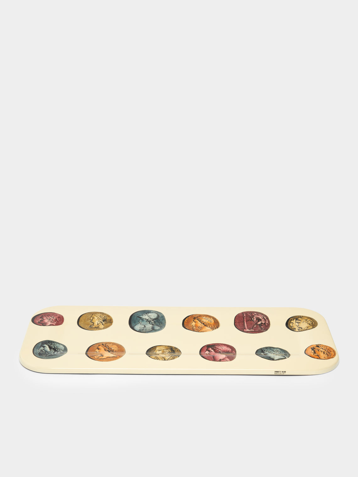 Fornasetti - Cammei Hand-Painted Wood Rectangular Tray -  - ABASK