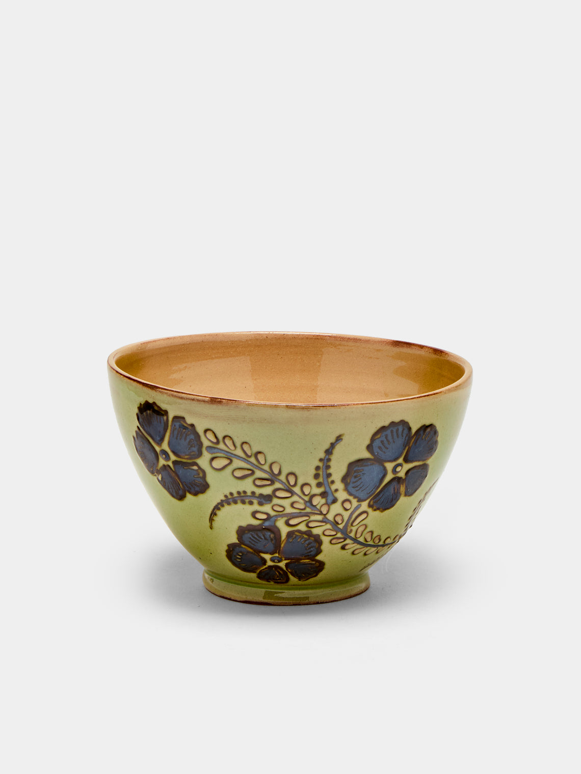 Poterie d’Évires - Flowers Hand-Painted Ceramic Cereal Bowls (Set of 4) -  - ABASK