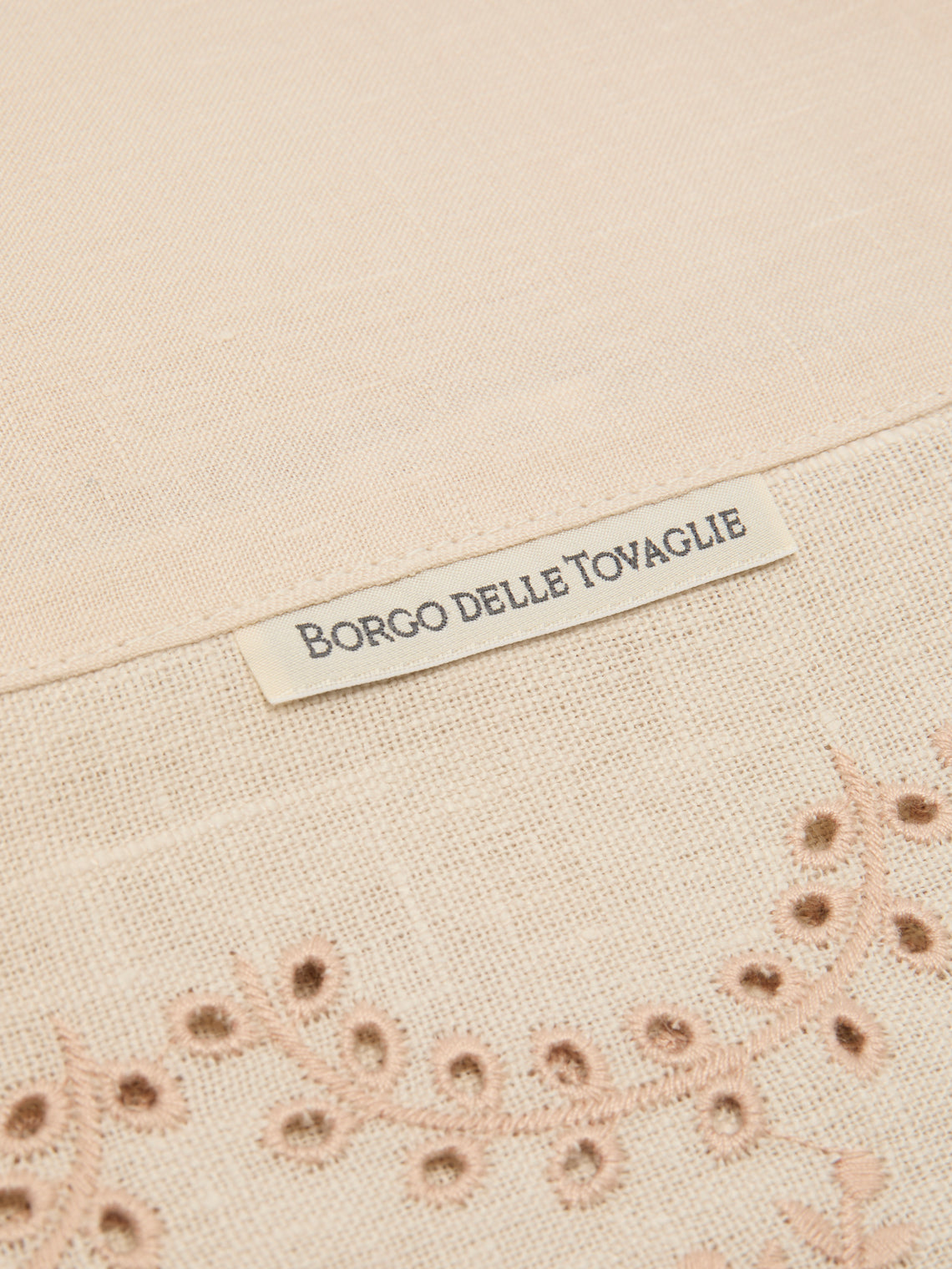 Borgo delle Tovaglie - Eden Embroidered Linen Round Tablecloth -  - ABASK