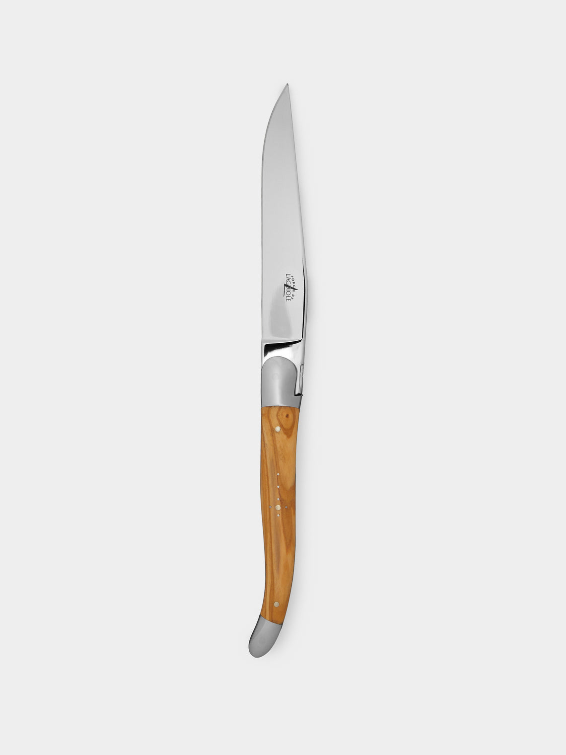 Forge de Laguiole - Olive Wood Steak Knives (Set of 6) - Silver - ABASK - 