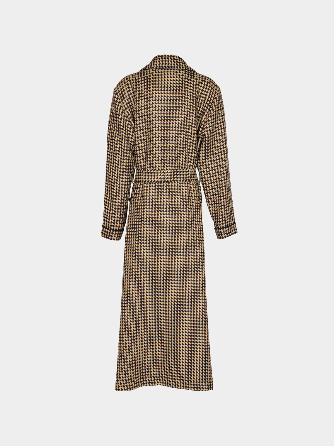 Emilia Wickstead - Wool Houndstooth Robe | Size: S -  - ABASK