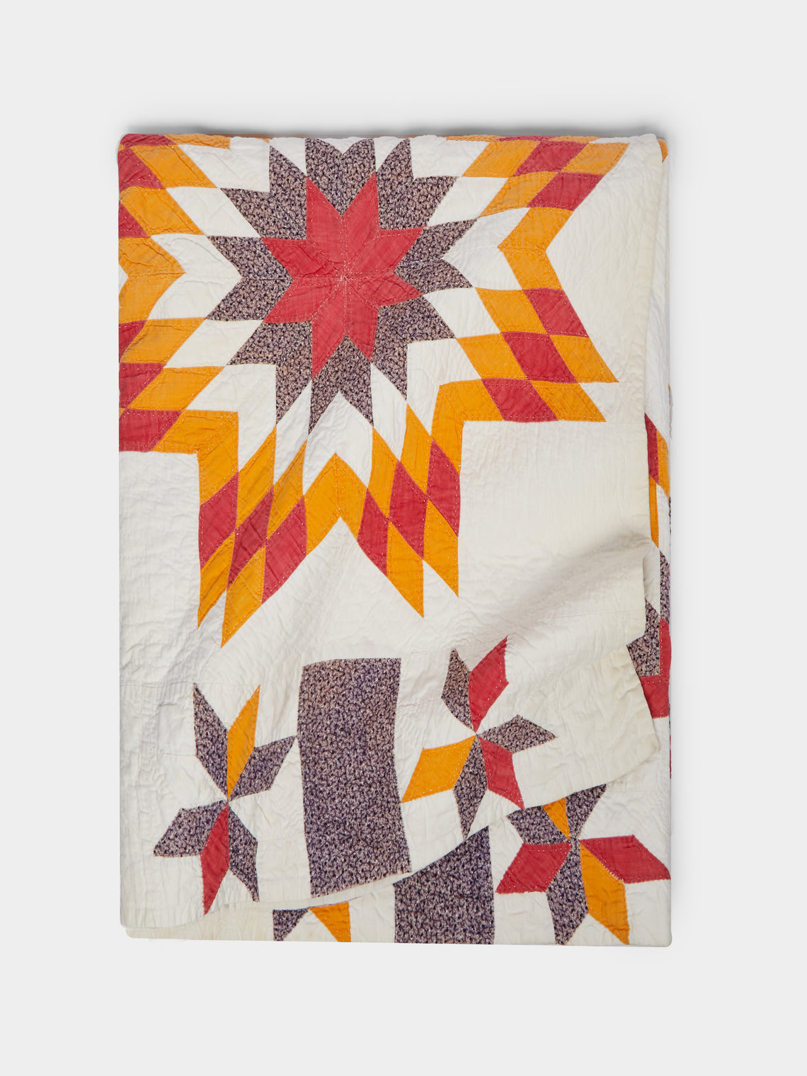 Antique and Vintage - 1880s American Star of Bethlehem Patchwork Quilt -  - ABASK - 