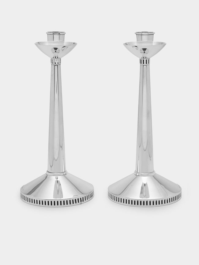 Antique and Vintage - 1950s Tage Göthlin Solid Silver Candlesticks (Set of 2) -  - ABASK - 