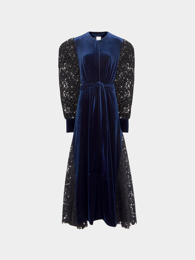 Loretta Caponi - Melissa Velvet Long Dress | Size: XS -  - ABASK - 