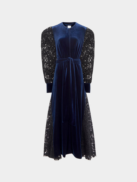 Loretta Caponi - Melissa Velvet Long Dress | Size: M -  - ABASK - 