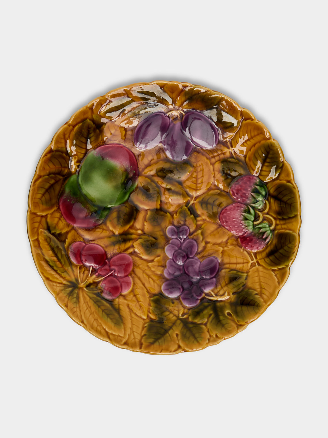 Antique and Vintage - 1950s French Majolica Fruit Platter -  - ABASK - 