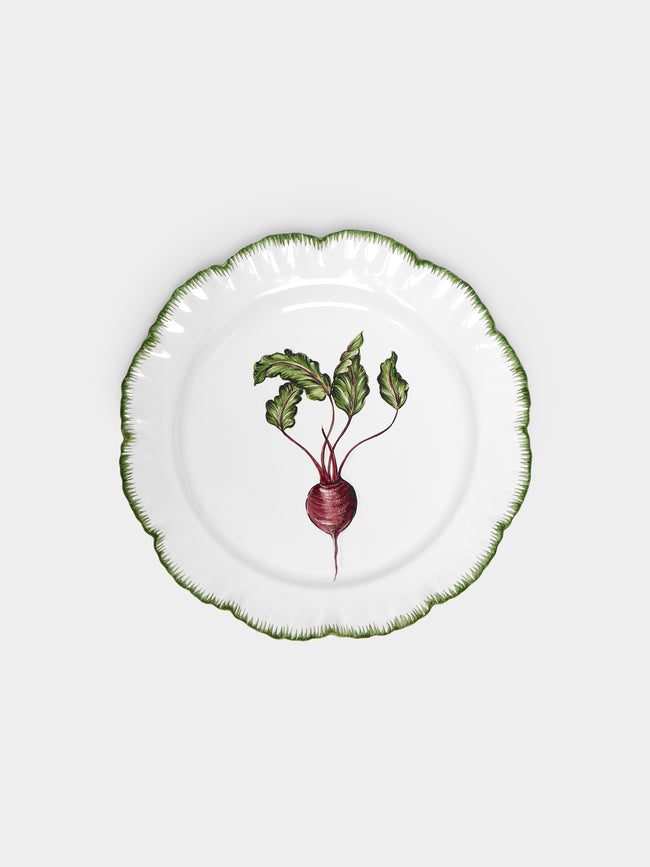 Atelier Soleil - Vegetable Garden Radish Hand-Painted Ceramic Side Plate -  - ABASK - 