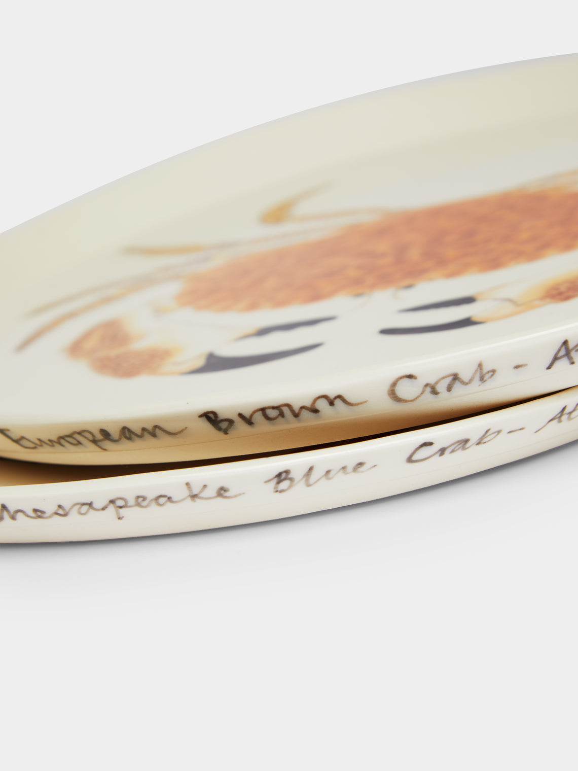 Casa Adams - Crab Hand-Painted Porcelain Dinner Plates (Set of 2) -  - ABASK