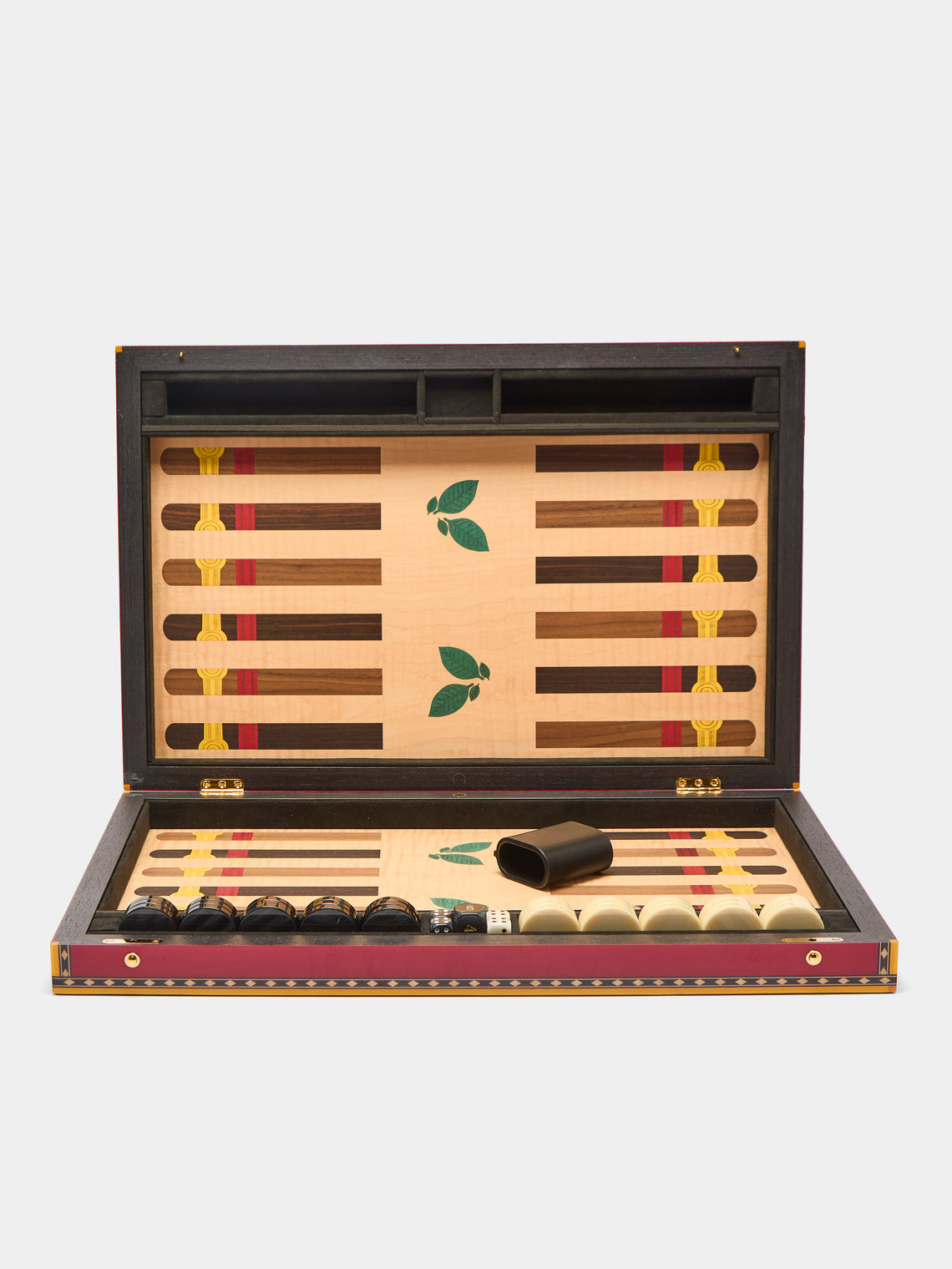 Elie Bleu - Flor de Alba Marquetry Sycamore Backgammon Set -  - ABASK - 