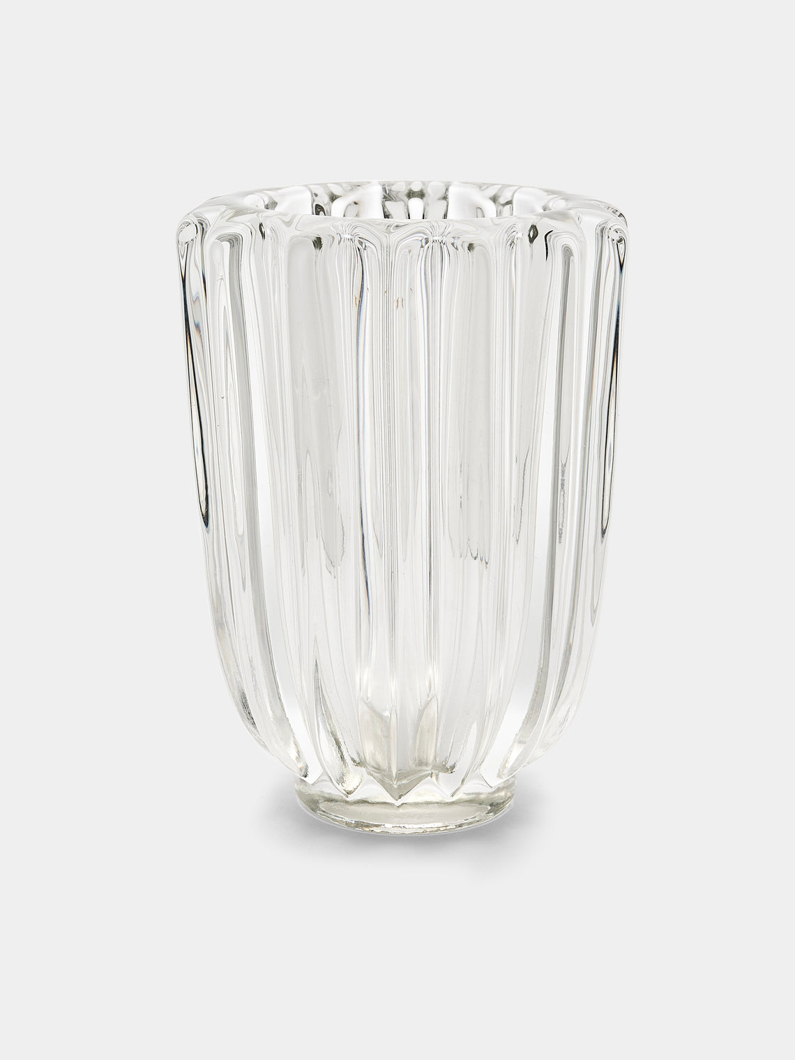 Antique and Vintage - 1950s Murano Glass Ribbed Vase -  - ABASK - 