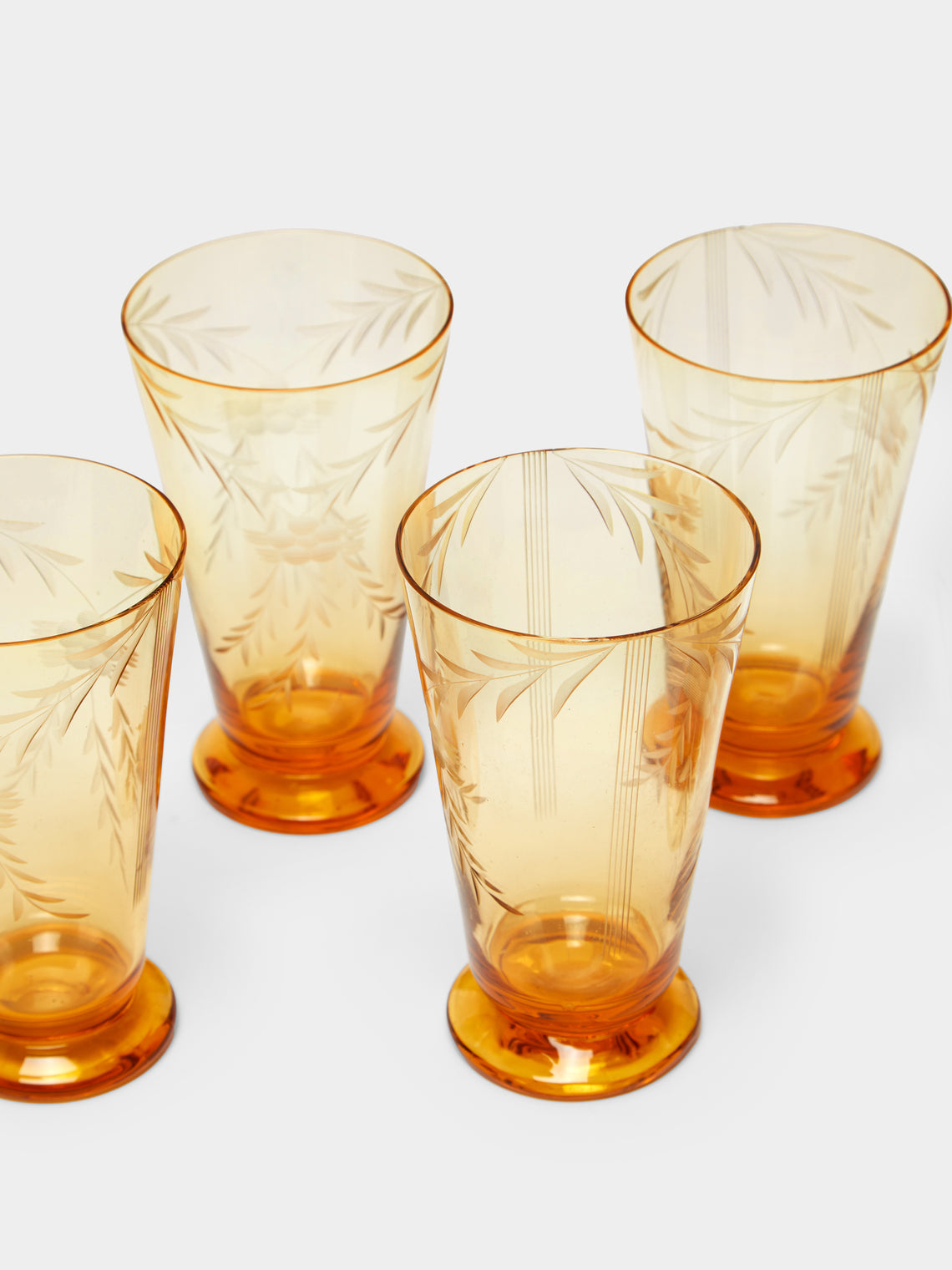 Antique and Vintage - 1930s Etched Glass Jug with Glasses (Set of 6) -  - ABASK