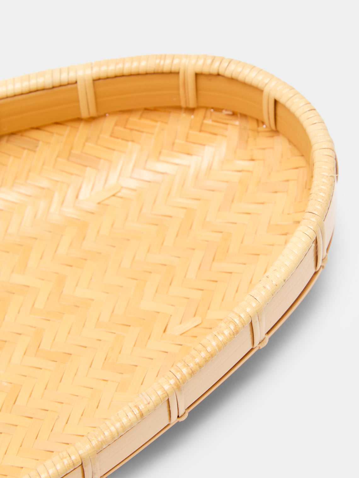 Hee Woo - Handwoven Bamboo Low Circular Tray -  - ABASK