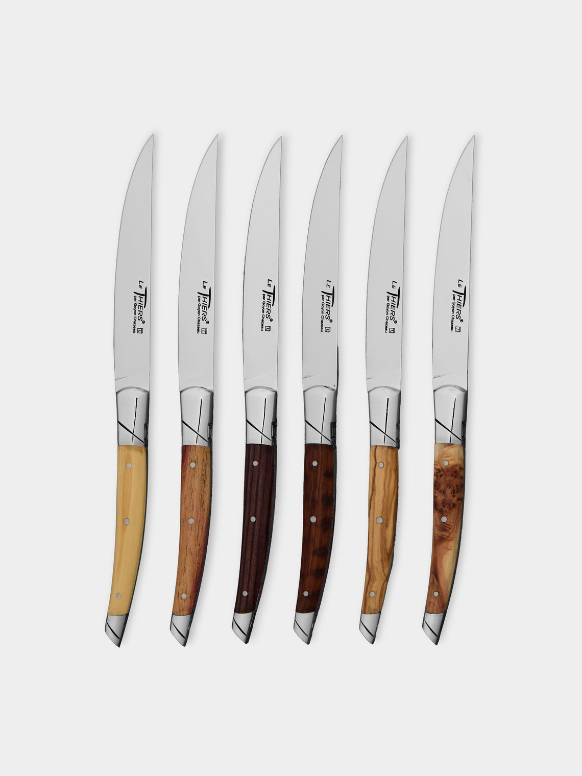 Goyon-Chazeau - Le Thiers Prestige Assorted Wood Steak Knives (Set of 6) -  - ABASK - 