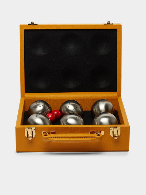 Geoffrey Parker - Leather Outdoor Boules Set -  - ABASK - 