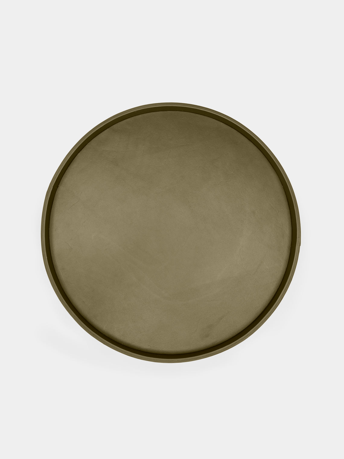 Les Few - Armance Leather Round Tray -  - ABASK