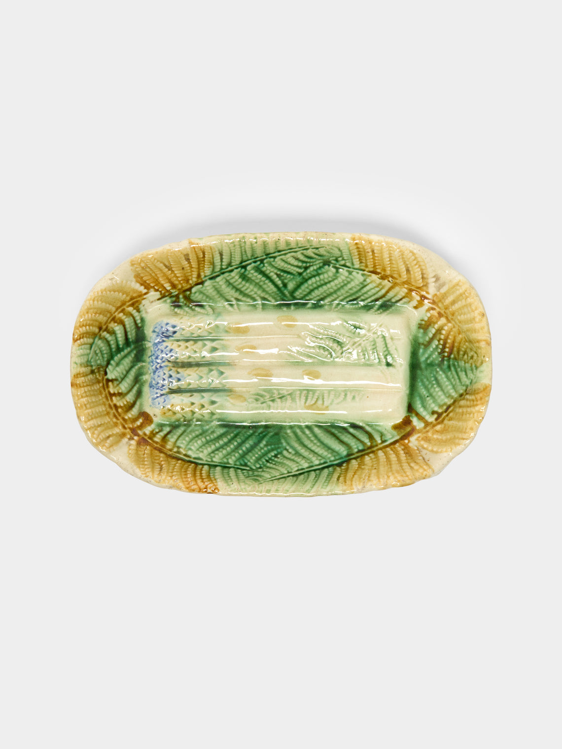 Antique and Vintage - 1900s Ceramic Asparagus Platter -  - ABASK