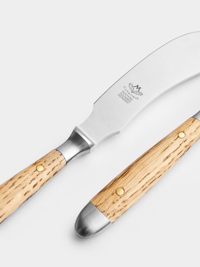 Eichenlaub - Light Oak Old German Butter and Cheese Knives (Set of 2) -  - ABASK