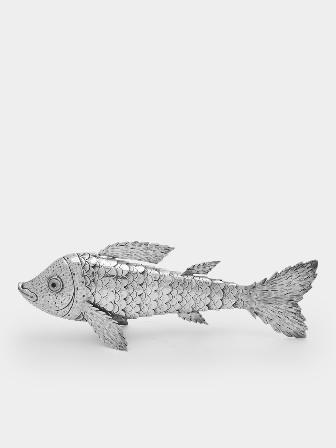 Antique and Vintage - Early-20th Century Solid Silver Articulating Fish -  - ABASK - 