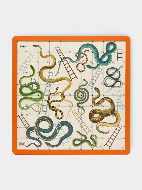 William & Son - Leather Snakes & Ladders and Ludo Games Compendium -  - ABASK - 