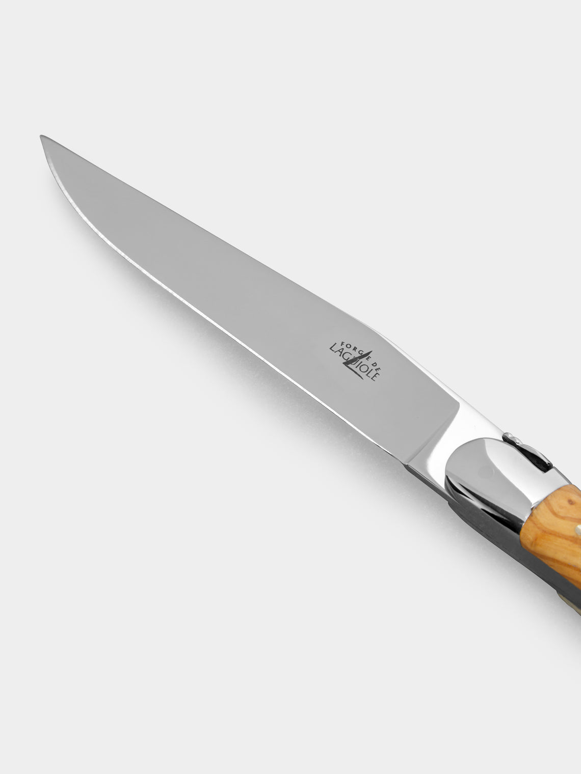 Forge de Laguiole - Olive Wood Steak Knives (Set of 6) - Silver - ABASK