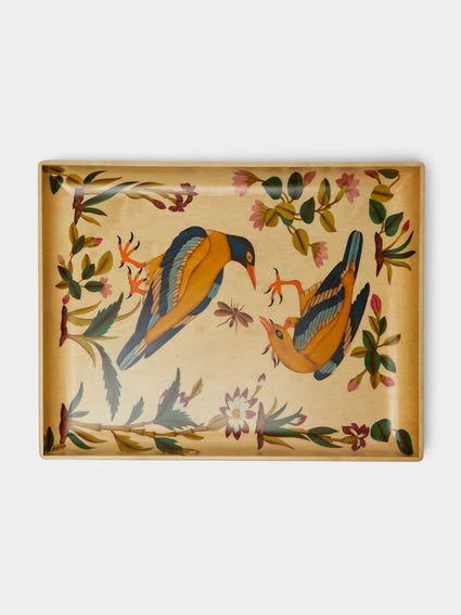 Silvia Furmanovich - Birds Marquetry Wood Small Tray -  - ABASK - [thumbnail]