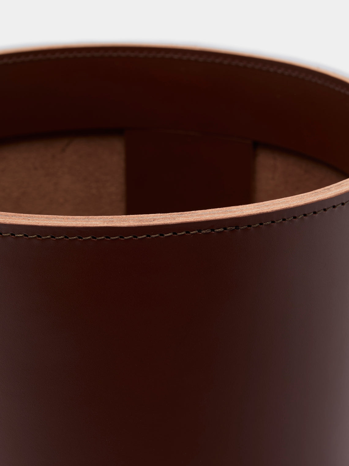 Rabitti 1969 - Orvieto Leather Wastepaper Bin -  - ABASK