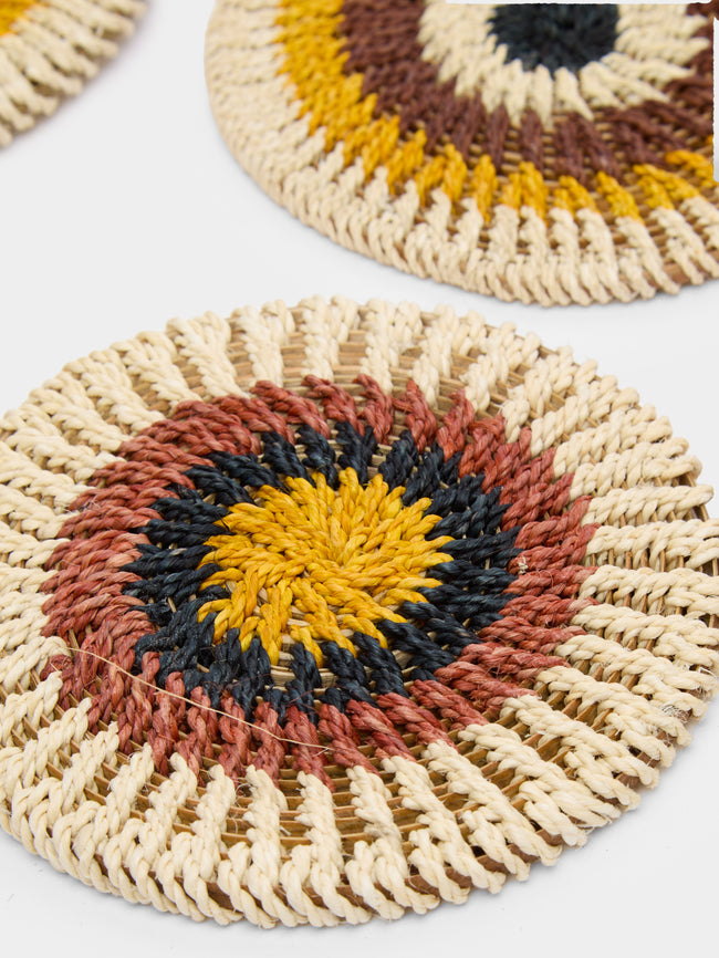 CasaLatina - Amazonia Handwoven Iraca Palm Coasters (Set of 6) -  - ABASK