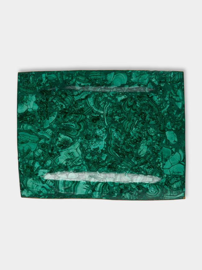 Antique and Vintage - 1950s Malachite and Bronze Platter -  - ABASK - 