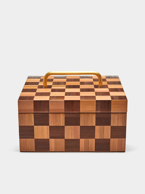 Ruda Studio - Weave Rye Straw Inlay Wood Box -  - ABASK - 