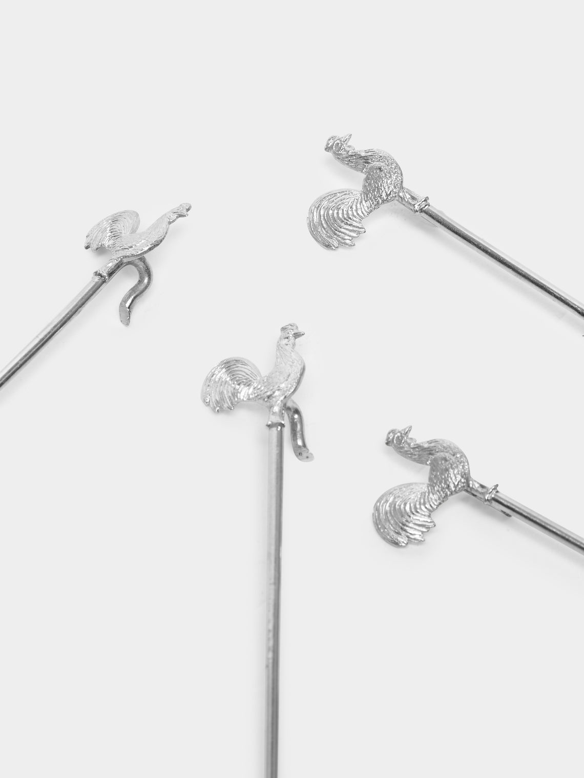 Antique and Vintage - 1931 Art Deco Cockerel Sterling Silver Cocktail Picks (Set of 6) -  - ABASK