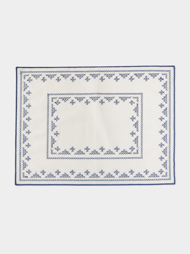 Esencial Hogar - Pedralbes Embroidered Linen Placemats (Set of 4) -  - ABASK - 