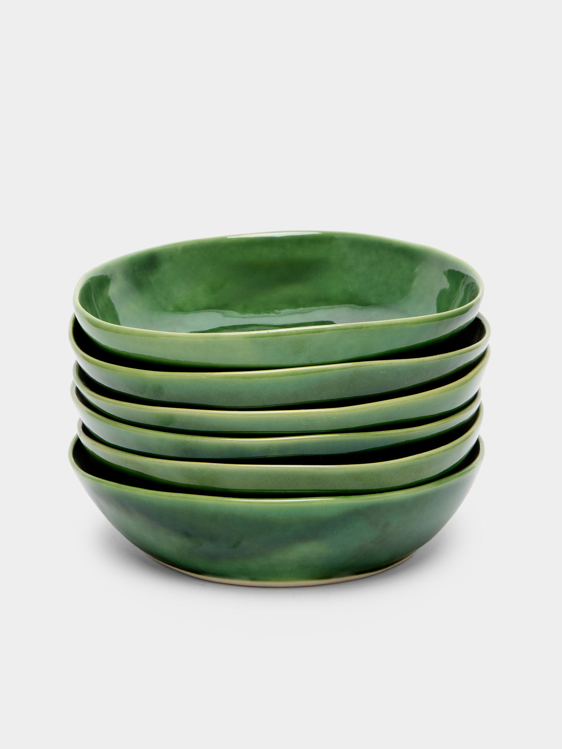 Mervyn Gers Ceramics - Hand-Glazed Ceramic Large Breakfast Bowls (Set of 6) -  - ABASK