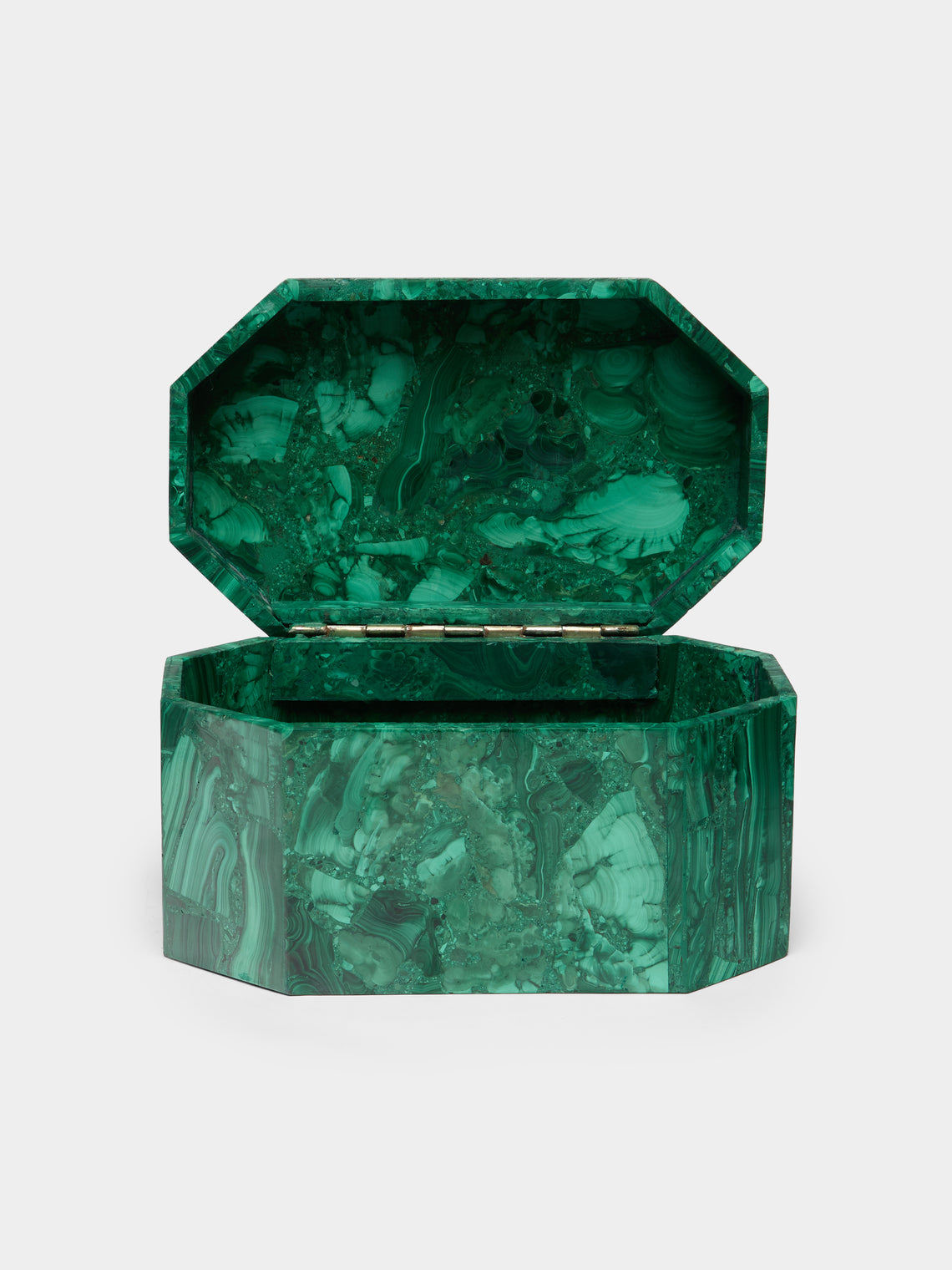 Antique and Vintage - 1950s Malachite Lidded Box -  - ABASK