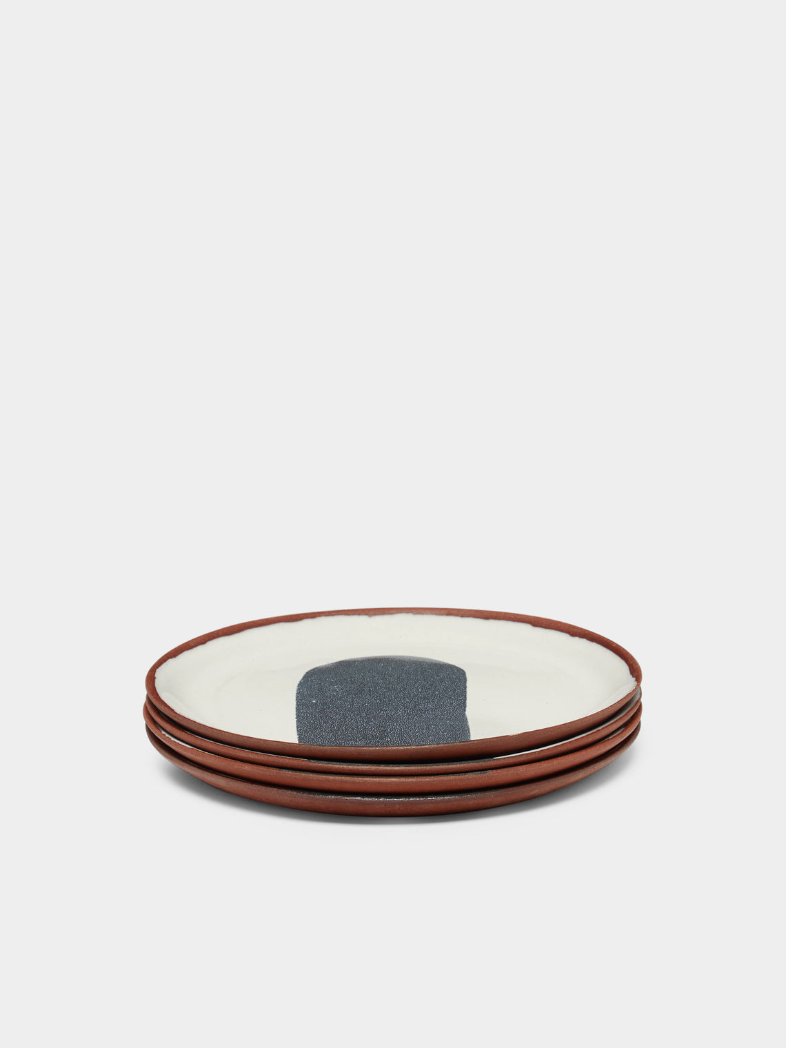 Silvia K Ceramics - Hand-Glazed Terracotta Small Plates (Set of 4) -  - ABASK