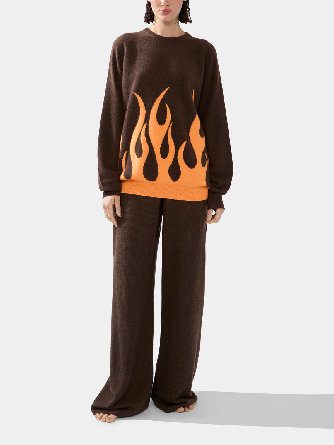 Frenckenberger - Sylvie Fleury Flame Cashmere R-Neck Sweater -  - ABASK