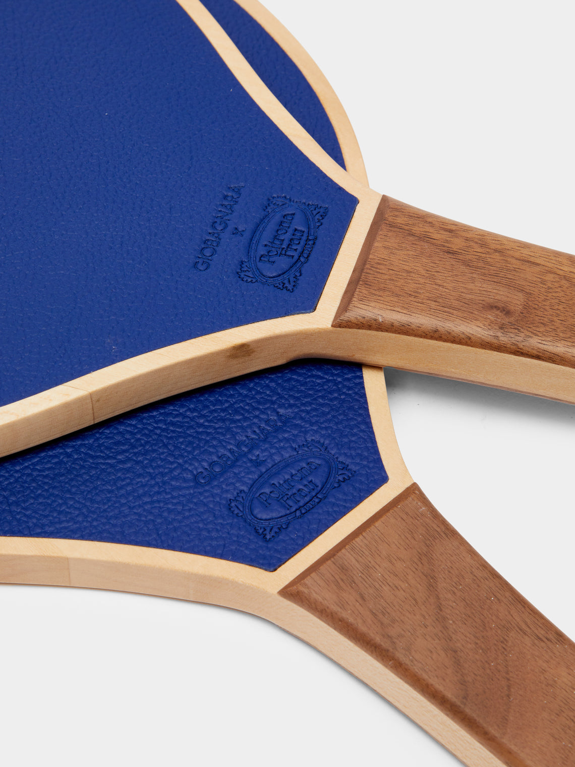 Giobagnara x Poltrona Frau - Leather, Maple and Walnut Rackets with Ball -  - ABASK