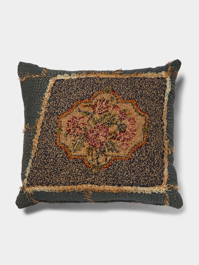 By Walid - 19th-Century Needlepoint Linen Cushion -  - ABASK - 