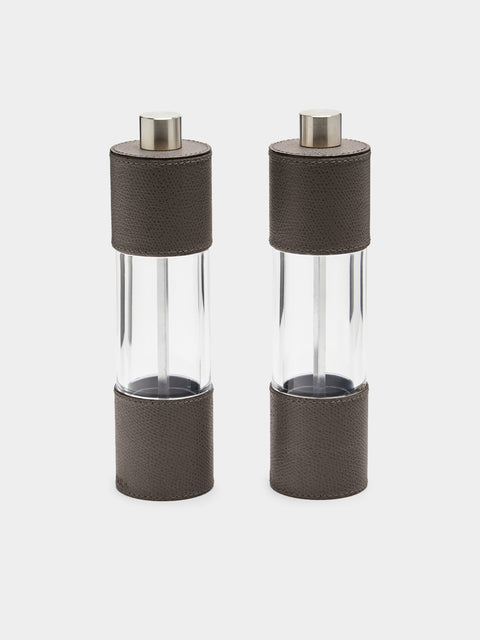 Giobagnara - Otello Leather Salt and Pepper Mills (Set of 2) -  - ABASK - 