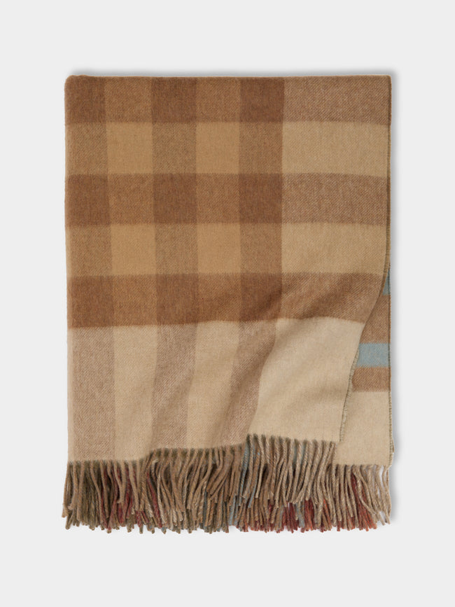 Johnstons of Elgin - Cashmere Reversible Check Blanket -  - ABASK - 