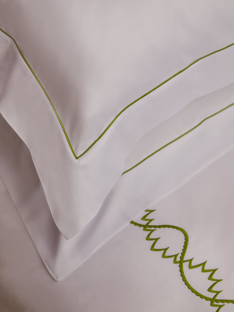 Loretta Caponi - Hand-Embroidered Cotton King-Size Pillowcases (Set of 2) -  - ABASK