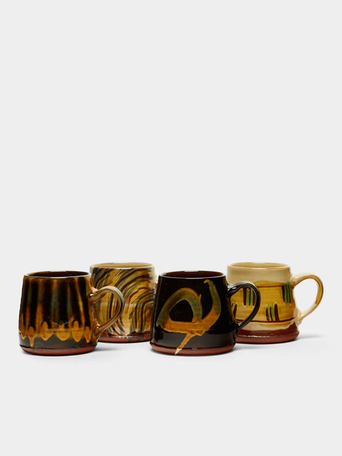 Mike Parry - Slipware Mugs (Set of 4) -  - ABASK - 