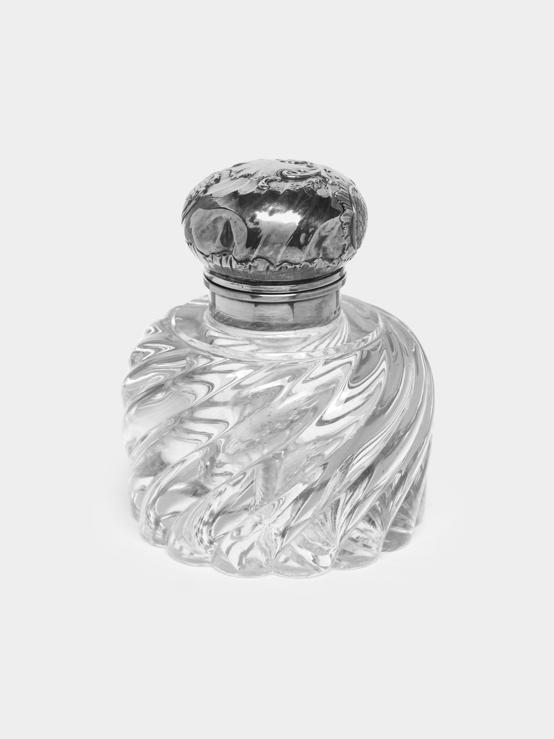 Antique and Vintage - 1900 Silver and Crystal Inkwell -  - ABASK - 