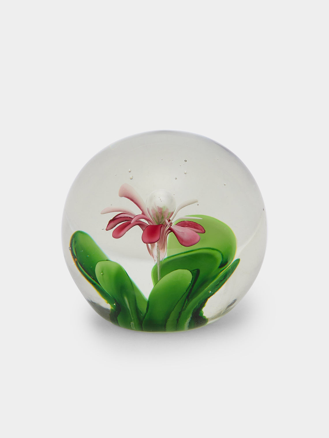 Antique and Vintage - Mid-Century Flower Murano Glass Paperweight -  - ABASK - 