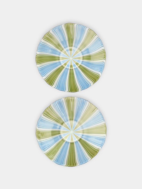 Mori Glass - Hand-Blown Glass Plates (Set of 2) -  - ABASK - 